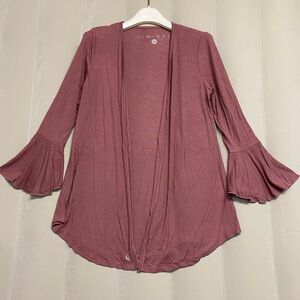 JJ Winks Womens Belle Robe XS Loungewear Pajama Cardigan Ribbed Bell Sleeves NWT